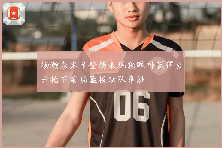 杨瀚森末节登场表现抢眼补篮得分并抢下前场篮板助队争胜